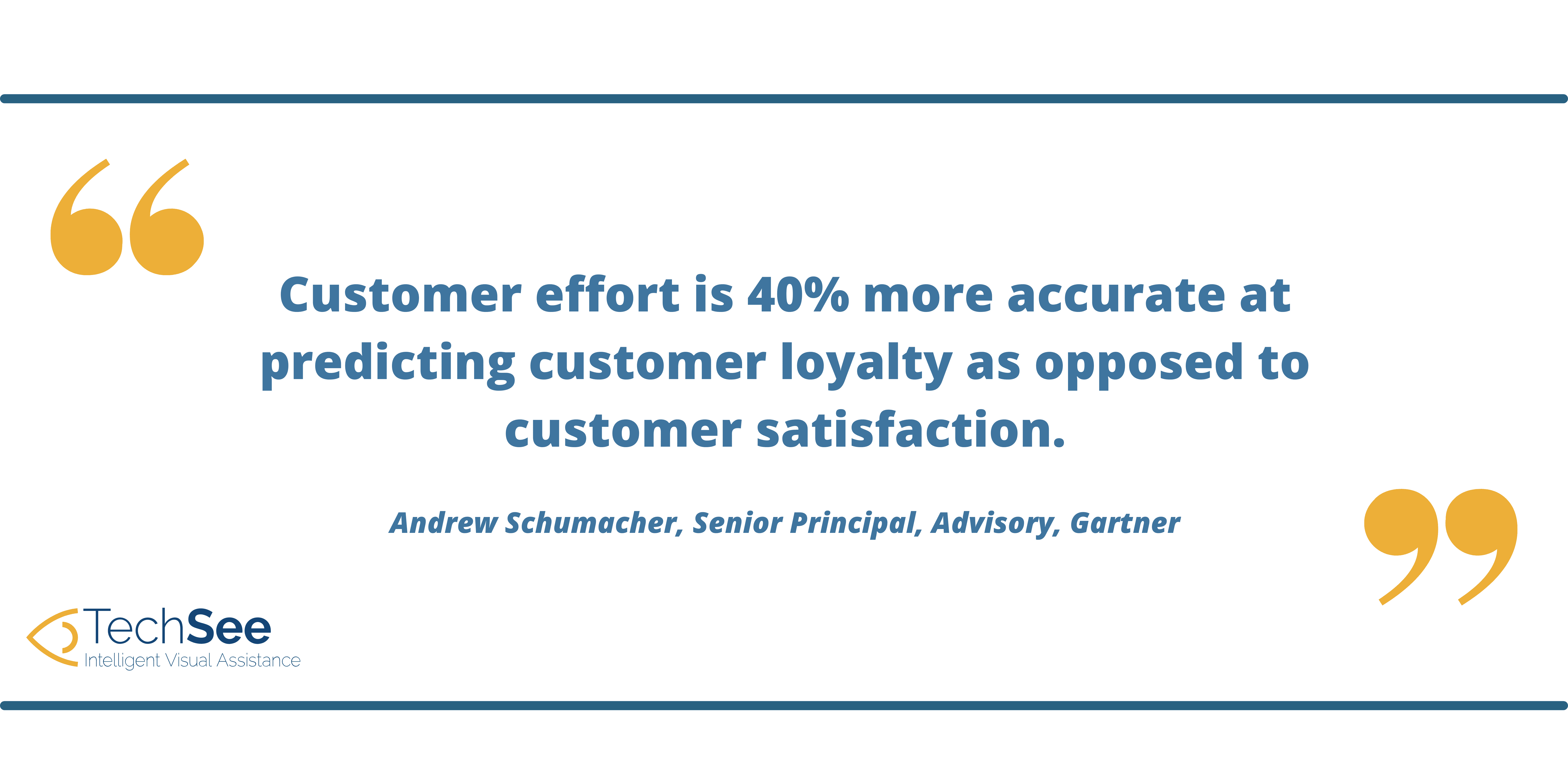 TechSee quotes from Andrew Schumacher why an effortless customer experience is vital.