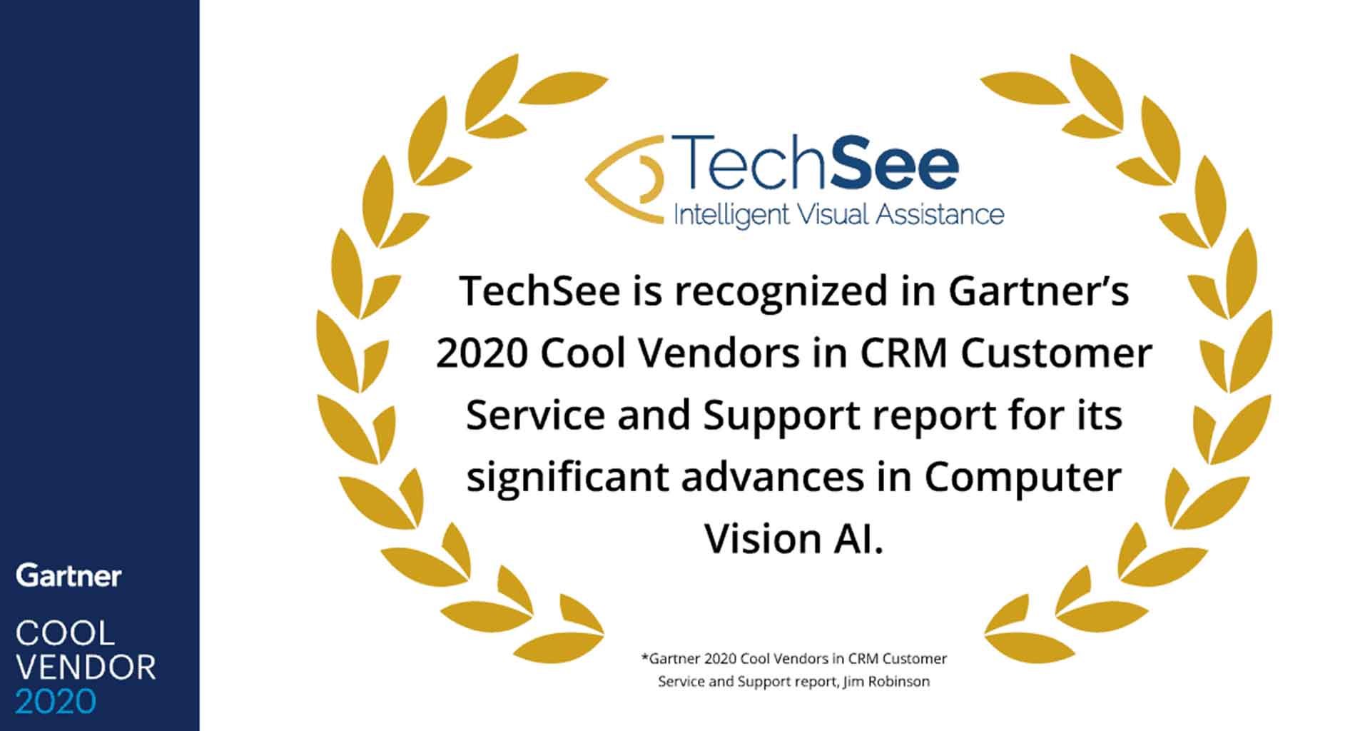 TechSee recognized in Gartner Cool Vendors for Computer Vision AI CRM Customer Service & Support 2020