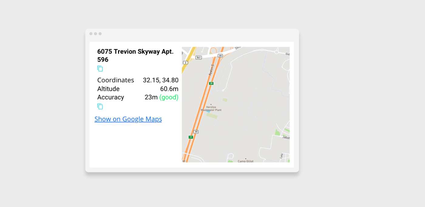 TechSee's geo-location feature lets you identify the location of the customer.